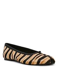 Steve Madden Calico Tiger Print Haircalf Split Toe Ballet Flats