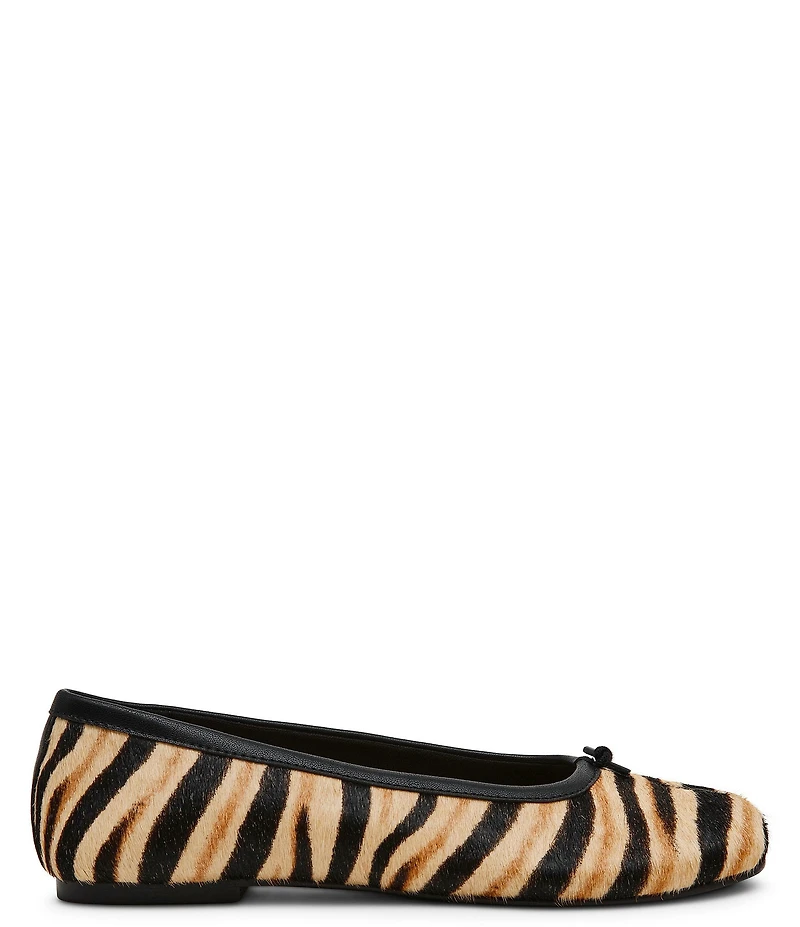 Steve Madden Calico Tiger Print Haircalf Split Toe Ballet Flats