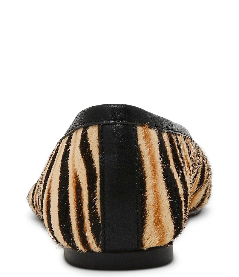 Steve Madden Calico Tiger Print Haircalf Split Toe Ballet Flats