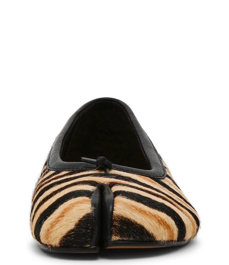 Steve Madden Calico Tiger Print Haircalf Split Toe Ballet Flats