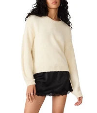 Steve Madden Carmen Round Neck Long Bell Sleeve Sweater
