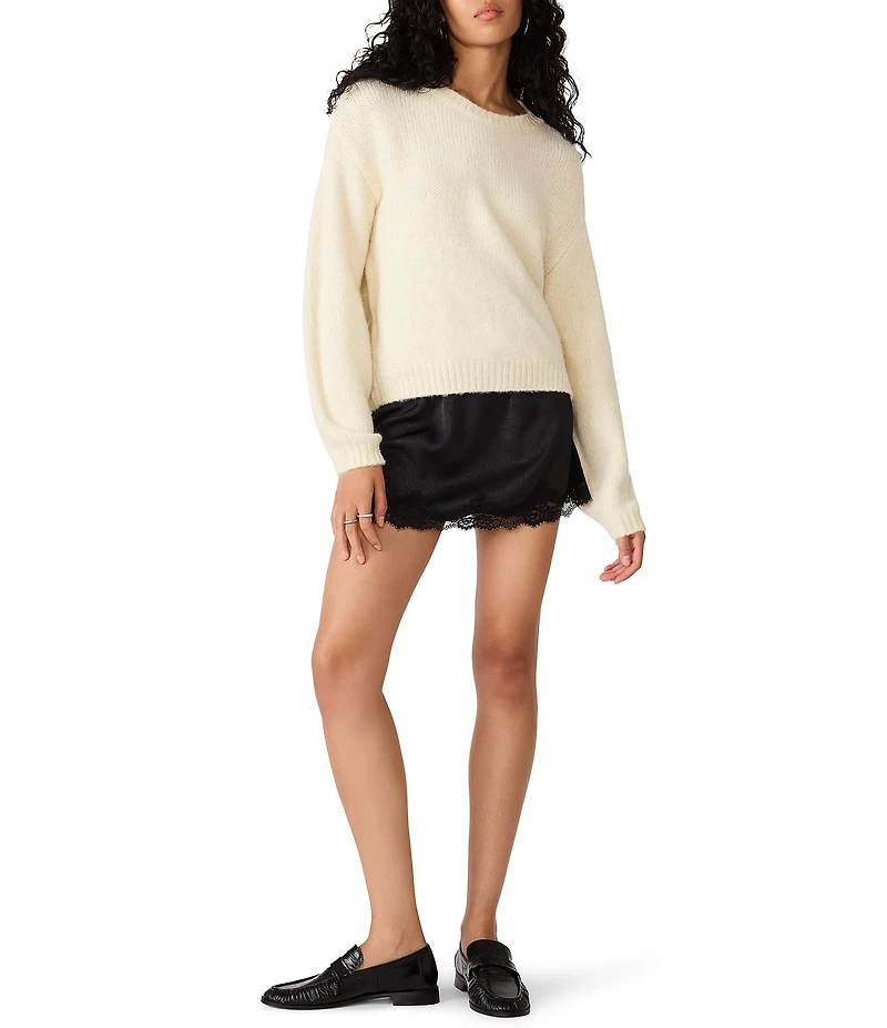 Steve Madden Carmen Round Neck Long Bell Sleeve Sweater