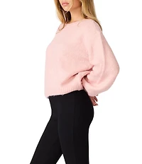 Steve Madden Carmen Round Neck Long Bell Sleeve Sweater