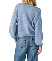 Steve Madden Carmen Round Neck Long Bell Sleeve Sweater