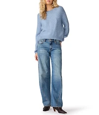 Steve Madden Carmen Round Neck Long Bell Sleeve Sweater