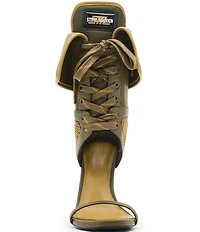 Steve Madden Casella Fold Over Stiletto Sport Dress Sandals