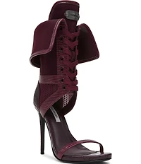 Steve Madden Casella Patent Fold Over Stiletto Sport Dress Sandals