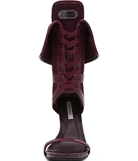 Steve Madden Casella Patent Fold Over Stiletto Sport Dress Sandals