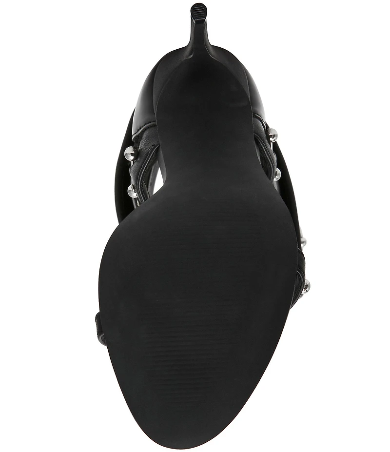 Steve Madden Casella Stud and Piercing Hardware Fold Over Stiletto Sport Dress Sandals