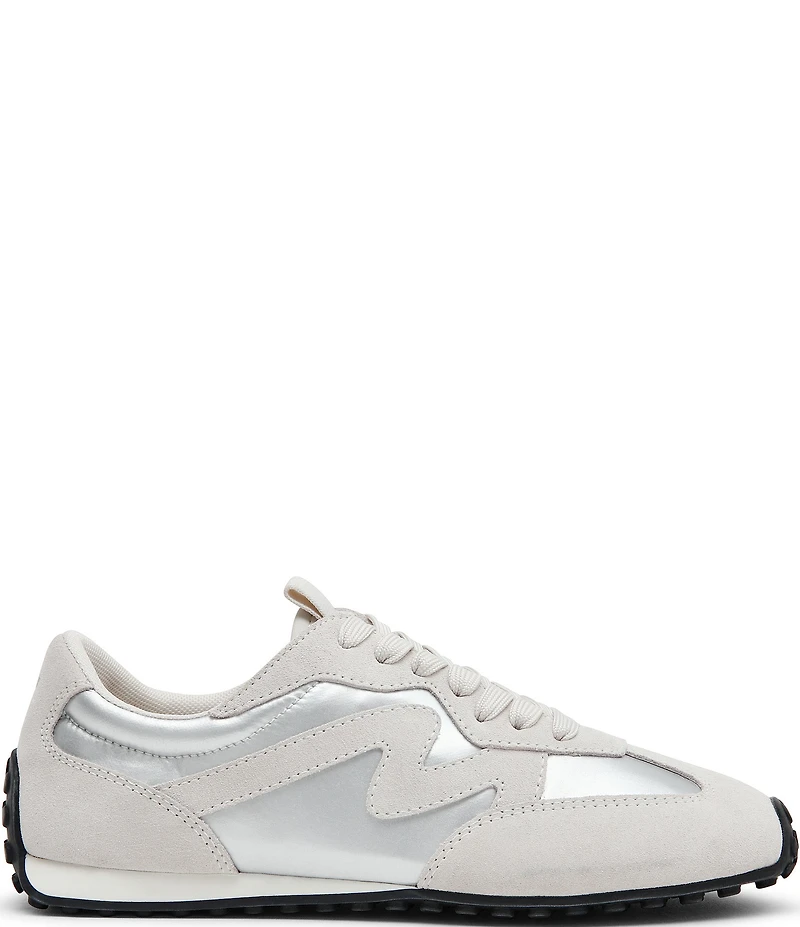 Steve Madden Casper Metallic Suede Low Top Sneakers