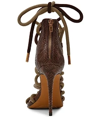Steve Madden Catnyss Rope Knot Ankle Wrap Stiletto Dress Sandals
