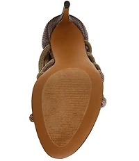 Steve Madden Catnyss Rope Knot Ankle Wrap Stiletto Dress Sandals
