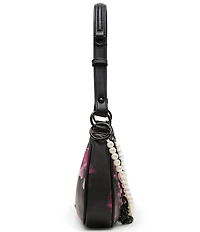 Steve Madden Ceecee Blurred Floral Pearl Chain Shoulder Bag