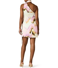 Steve Madden Charlie One Shoulder Mini Dress With Scarf