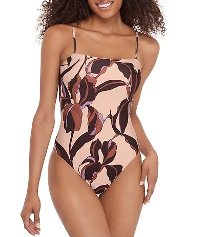 Steve Madden Chloette Orchid Bandeau One Piece Swimsuit