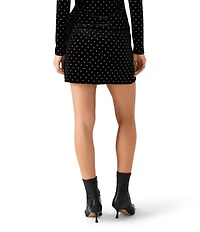 Steve Madden Cindi Coordinating Studded Velvet Mini Skirt