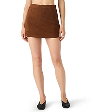 Steve Madden Cindi Faux Suede Built In Short Mini Skirt