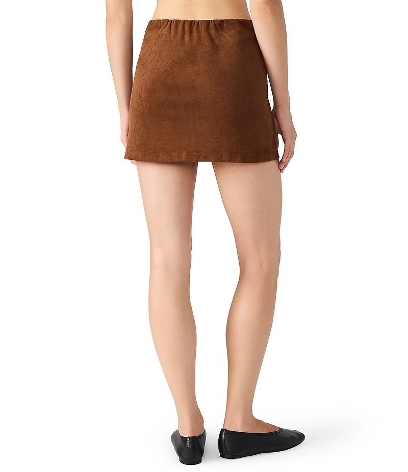 Steve Madden Cindi Faux Suede Built In Short Mini Skirt
