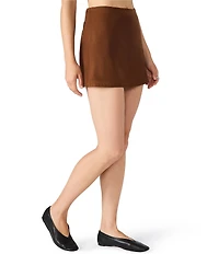 Steve Madden Cindi Faux Suede Built In Short Mini Skirt