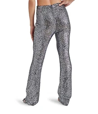 Steve Madden Citrine Stretch Sequin Flare Leg Legging Pants