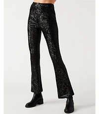 Steve Madden Citrine Stretch Sequin Flare Leg Legging Pants