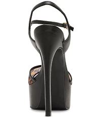 Steve Madden Cologne Leopard Mesh Platform Dress Sandals
