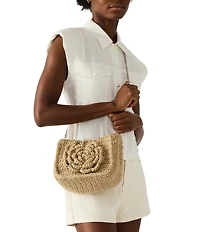 Steve Madden Crochet Rose Small Crossbody Tote Bag
