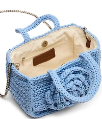 Steve Madden Crochet Rose Small Crossbody Tote Bag