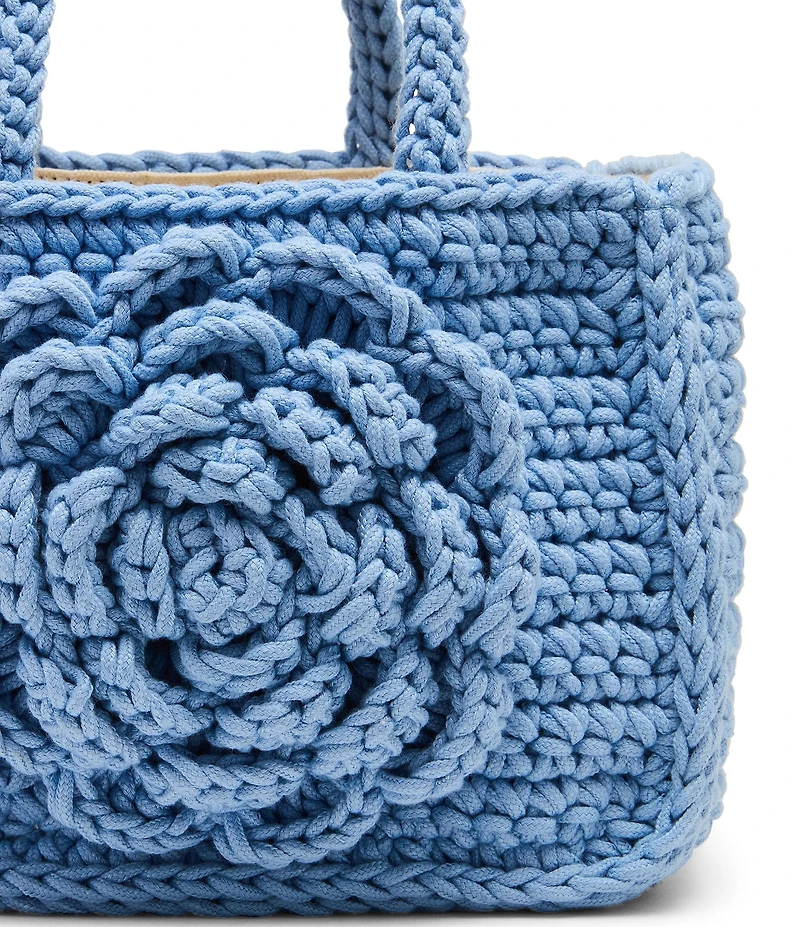 Steve Madden Crochet Rose Small Crossbody Tote Bag