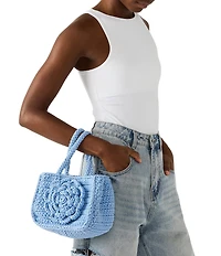 Steve Madden Crochet Rose Small Crossbody Tote Bag