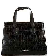 Steve Madden Crocodile Embossed Multi Charm Tote Bag