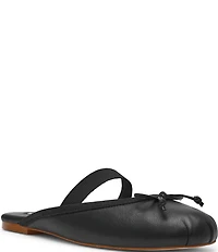 Steve Madden Cutesy Leather Bow Detail Ballet Mules