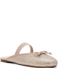 Steve Madden Cutesy Rhinestone Embellished Bow Detail Mary Jane Ballet Mules