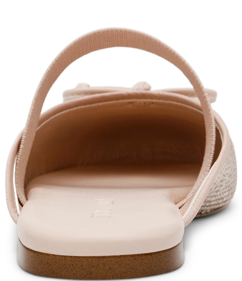 Steve Madden Cutesy Rhinestone Embellished Bow Detail Mary Jane Ballet Mules