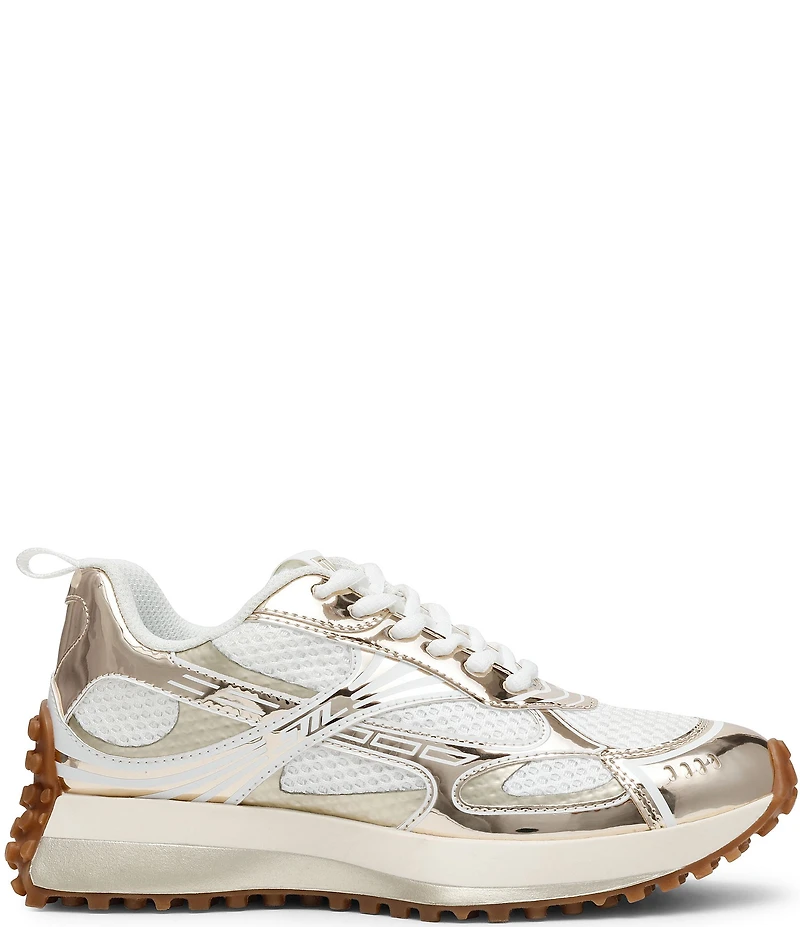 Steve Madden Cyclone Metallic Mesh Low Top Sneakers