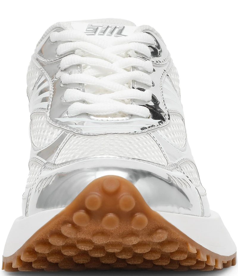 Steve Madden Cyclone Metallic Mesh Low Top Sneakers