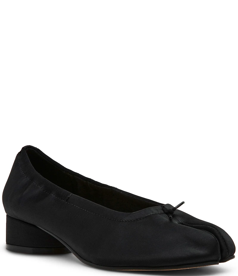 Steve Madden Cyra Satin Split Toe Ballet Pumps