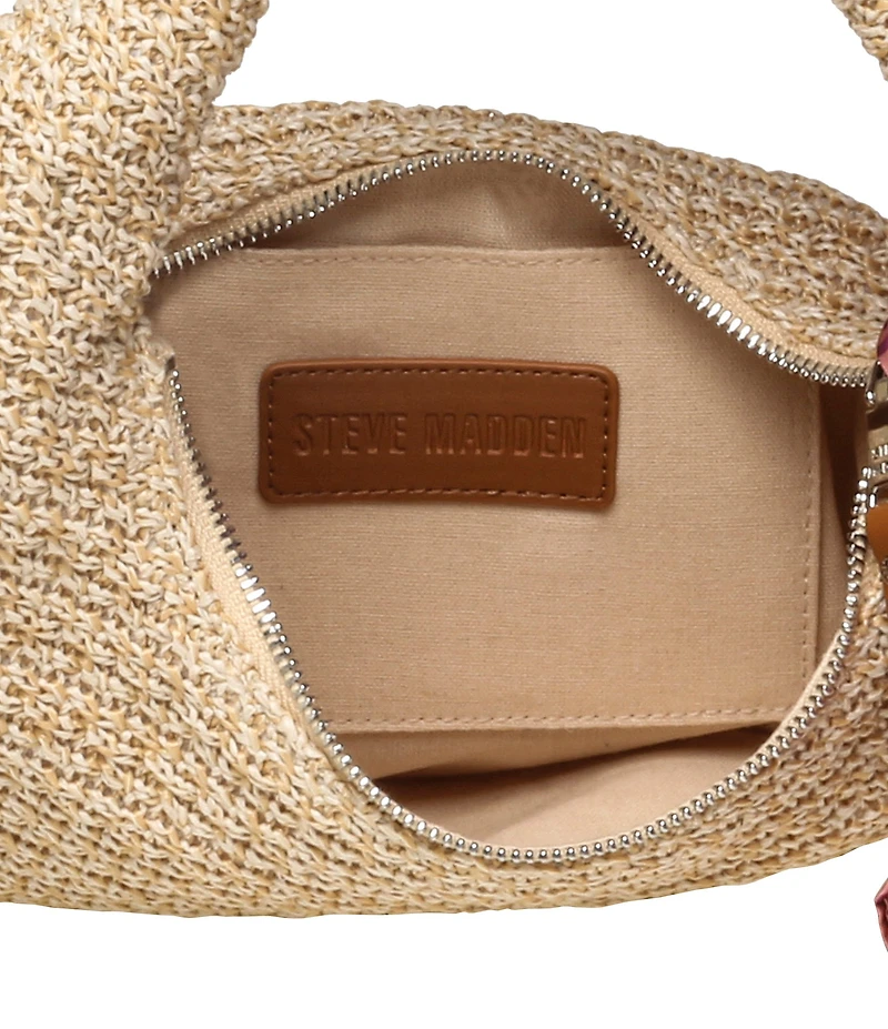Steve Madden Daena Straw Hobo Bag With Scarf