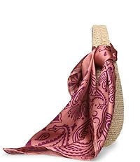 Steve Madden Daena Straw Hobo Bag With Scarf