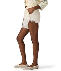 Steve Madden Daisee Pull-On Lace Hem Satin Jacquard Dot Shorts