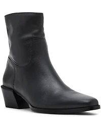 Steve Madden Daney Leather Block Heel Ankle Booties