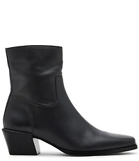 Steve Madden Daney Leather Block Heel Ankle Booties