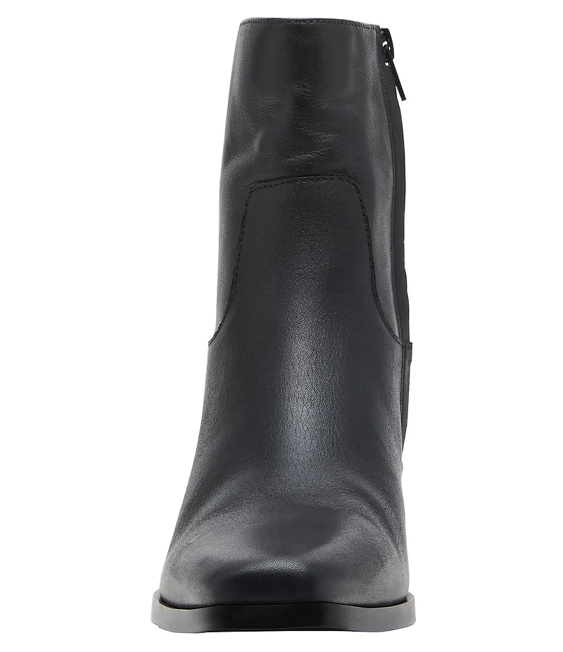 Steve Madden Daney Leather Block Heel Ankle Booties