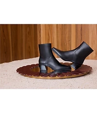 Steve Madden Daney Leather Block Heel Ankle Booties
