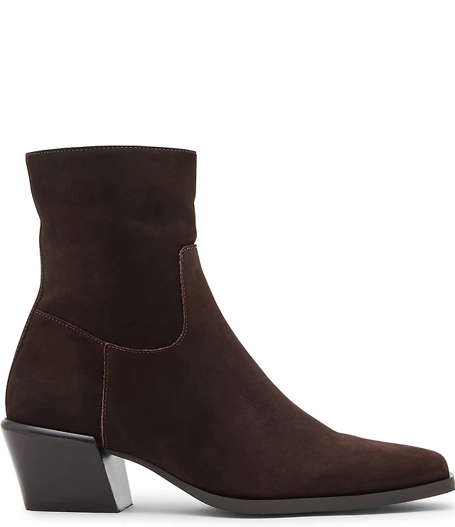 Steve Madden Daney Suede Block Heel Ankle Booties at CoolSprings