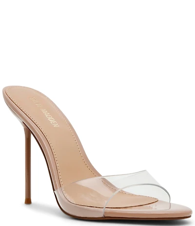 Steve Madden Davina Clear Stiletto Dress Slide Sandals