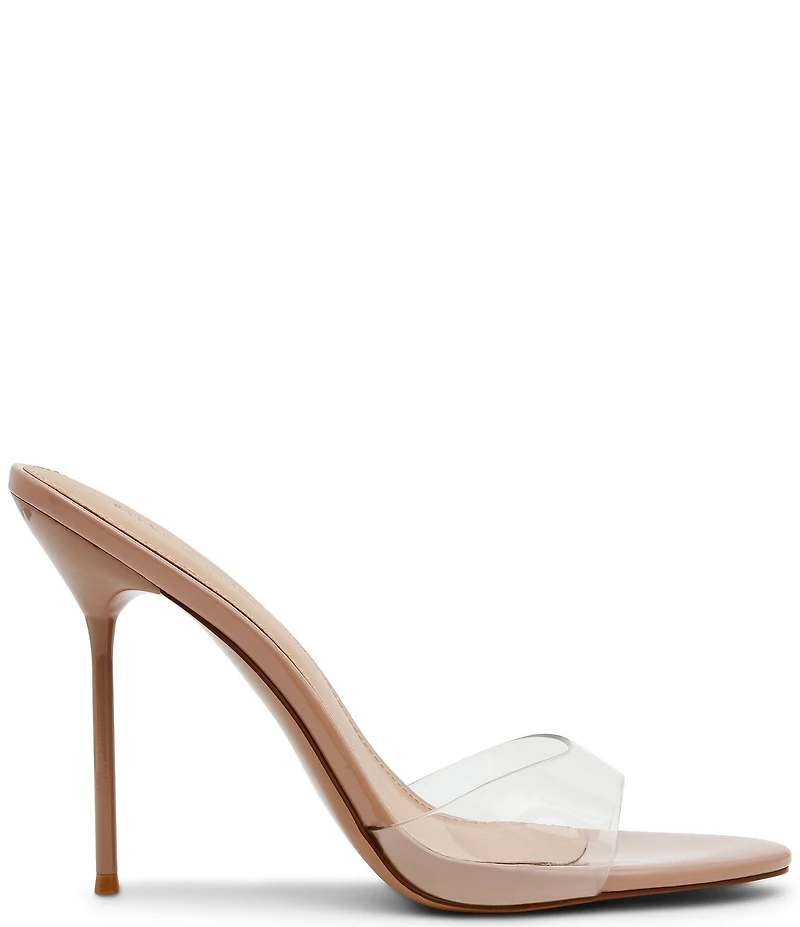 Steve Madden Davina Clear Stiletto Dress Slide Sandals