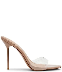 Steve Madden Davina Clear Stiletto Dress Slide Sandals