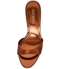 Steve Madden Davina Metallic Stiletto Dress Slide Sandals
