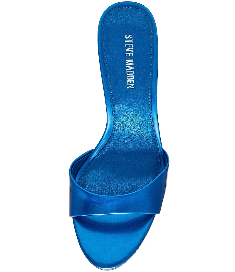 Steve Madden Davina Metallic Stiletto Dress Slide Sandals